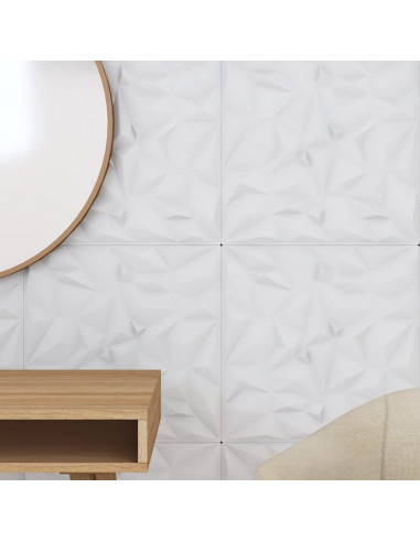 Pannelli Murali 12 pz Bianchi 50x50 cm XPS 3 m² Ametista