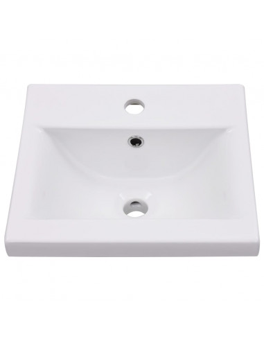 Lavabo da Incasso 42x39x18 cm in Ceramica Bianco