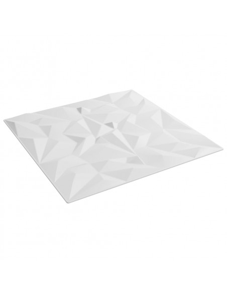 Pannelli Murali 12 pz Bianchi 50x50 cm XPS 3 m² Ametista