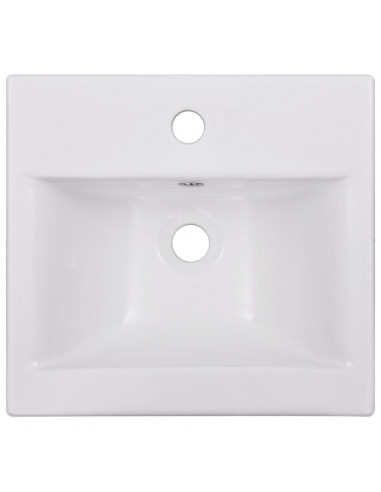 Lavabo da Incasso 42x39x18 cm in Ceramica Bianco
