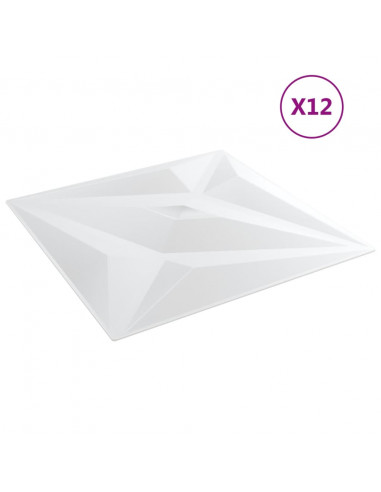 Pannelli Murali 12 pz Bianchi 50x50 cm XPS 3 m² Stella