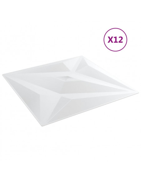 Pannelli Murali 12 pz Bianchi 50x50 cm XPS 3 m² Stella