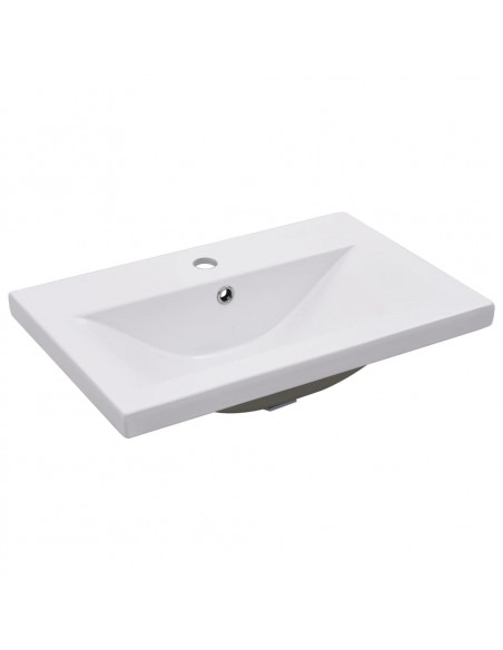 Lavabo da Incasso 61x39,5x18,5 cm in Ceramica Bianco