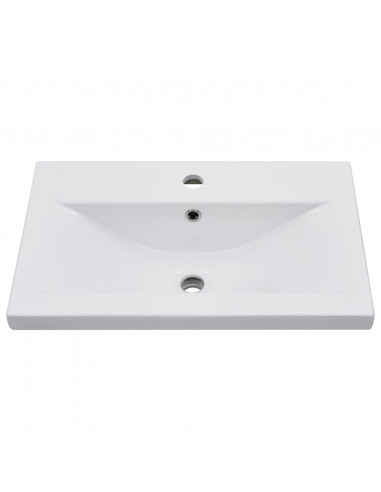 Lavabo da Incasso 61x39,5x18,5 cm in Ceramica Bianco