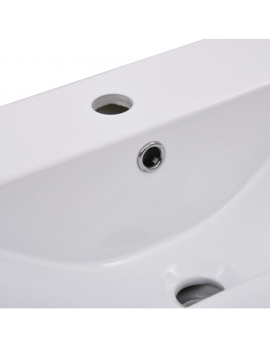 Lavabo da Incasso 61x39,5x18,5 cm in Ceramica Bianco