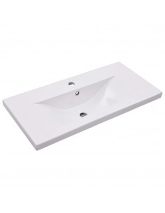 Lavabo da Incasso 81x39,5x18,5 cm in Ceramica Bianco 2