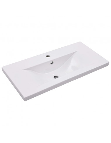 Lavabo da Incasso 81x39,5x18,5 cm in Ceramica Bianco