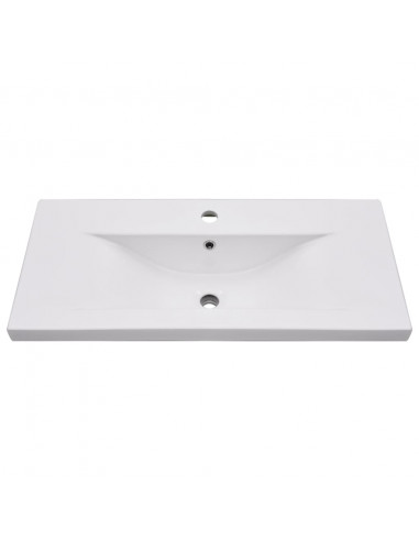 Lavabo da Incasso 81x39,5x18,5 cm in Ceramica Bianco
