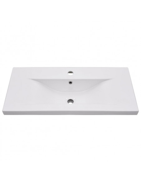 Lavabo da Incasso 81x39,5x18,5 cm in Ceramica Bianco