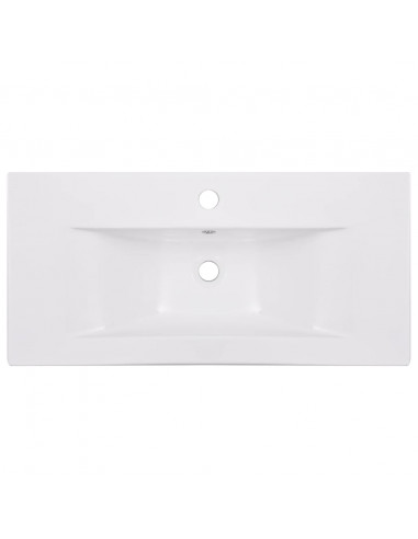 Lavabo da Incasso 81x39,5x18,5 cm in Ceramica Bianco