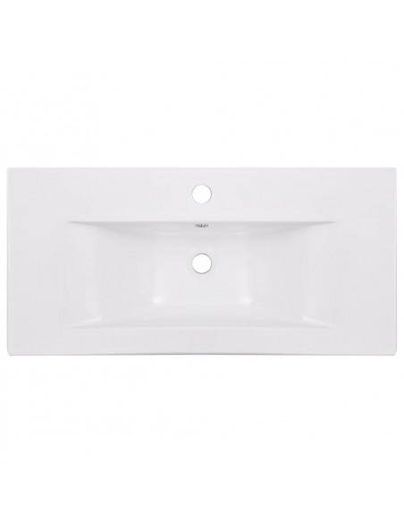 Lavabo da Incasso 81x39,5x18,5 cm in Ceramica Bianco