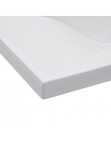 Lavabo da Incasso 81x39,5x18,5 cm in Ceramica Bianco