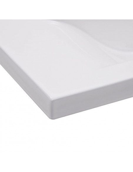 Lavabo da Incasso 81x39,5x18,5 cm in Ceramica Bianco