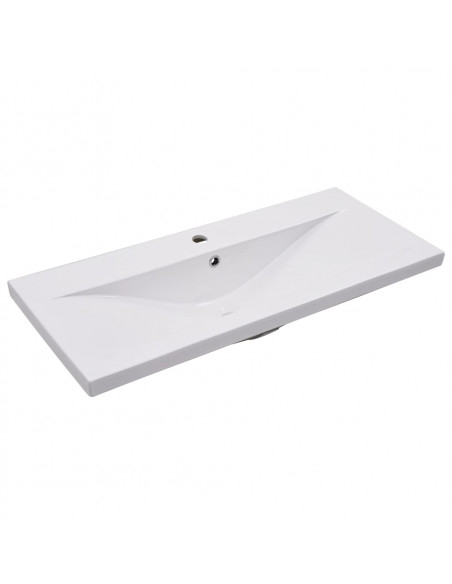 Lavabo da Incasso 91x39,5x18,5 cm in Ceramica Bianco