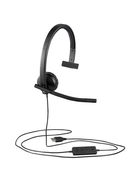 Logitech H570e Auricolare Cablato A Padiglione Ufficio USB tipo A Nero