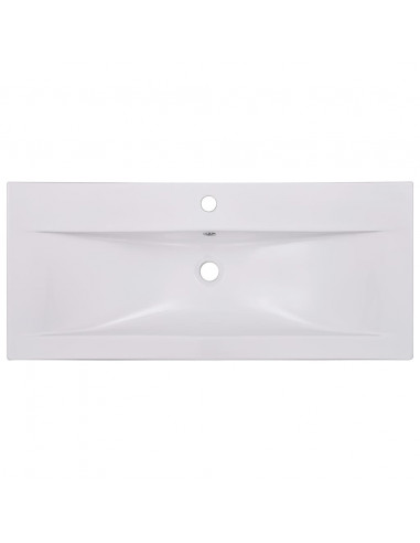 Lavabo da Incasso 91x39,5x18,5 cm in Ceramica Bianco