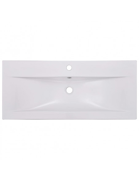 Lavabo da Incasso 91x39,5x18,5 cm in Ceramica Bianco