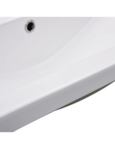Lavabo da Incasso 91x39,5x18,5 cm in Ceramica Bianco