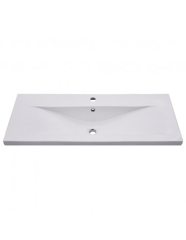 Lavabo da Incasso 101x39,5x18,5 cm in Ceramica Bianco