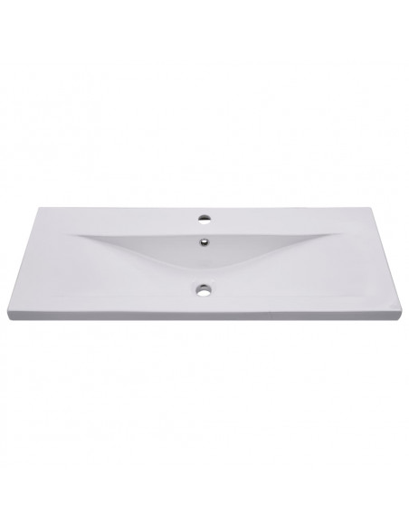 Lavabo da Incasso 101x39,5x18,5 cm in Ceramica Bianco