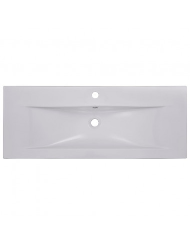 Lavabo da Incasso 101x39,5x18,5 cm in Ceramica Bianco