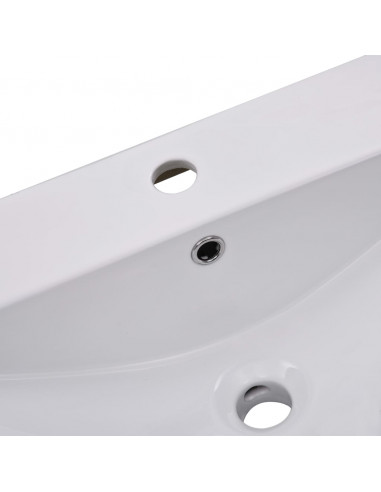 Lavabo da Incasso 101x39,5x18,5 cm in Ceramica Bianco