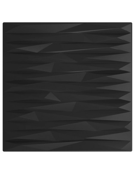 Pannelli Murali 48 pz Neri 50x50 cm XPS 12 m² Pietra