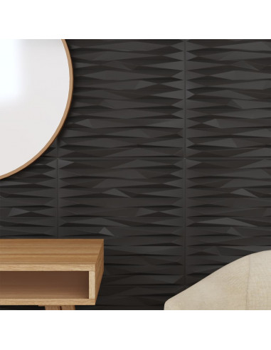 Pannelli Murali 48 pz Neri 50x50 cm XPS 12 m² Pietra