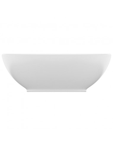 Lavandino Lusso Ovale Bianco Opaco 40x33 cm in Ceramica