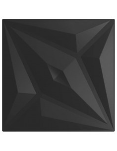 Pannelli Murali 48 pz Neri 50x50 cm XPS 12 m² Stella 2