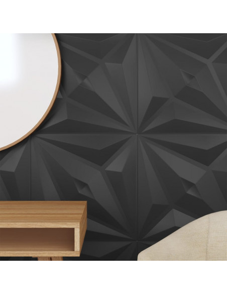 Pannelli Murali 48 pz Neri 50x50 cm XPS 12 m² Stella