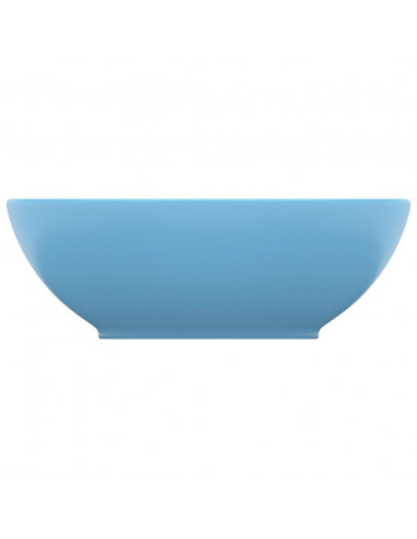 Lavandino Lusso Ovale Azzurro Opaco 40x33 cm in Ceramica