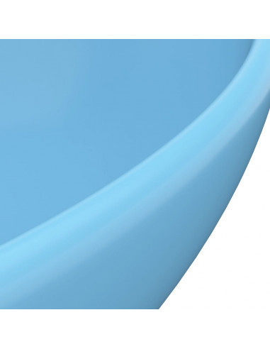 Lavandino Lusso Ovale Azzurro Opaco 40x33 cm in Ceramica
