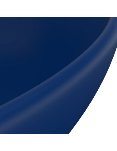 Lavandino Lusso Ovale Blu Scuro Opaco 40x33 cm in Ceramica
