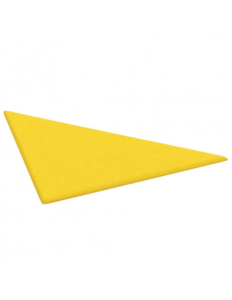 Pannelli Murali 12 pz Giallo chiaro 30x30 cm Tessuto 0,54 m²