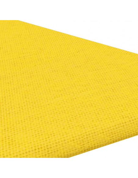 Pannelli Murali 12 pz Giallo chiaro 30x30 cm Tessuto 0,54 m²