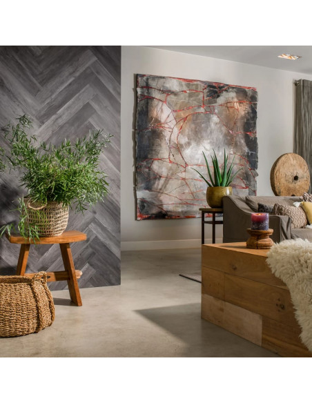 WallArt Listoni Effetto Legno Rovere Barnwood Grigio Cenere