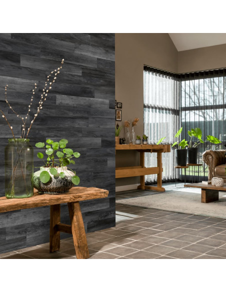 WallArt Listoni Effetto Legno Rovere Barnwood Grigio Cenere