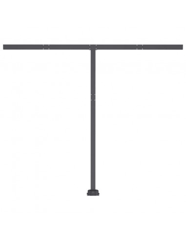 Tenda da Sole Retrattile Manuale con LED 300x250cm Blu e Bianco