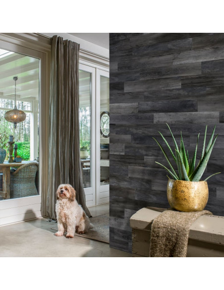 WallArt Listoni Effetto Legno Rovere Barnwood Grigio Cenere