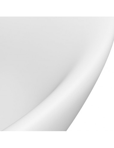 Lavandino con Troppopieno Ovale Bianco Opaco 58,5x39cm Ceramica