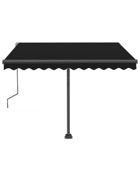 Tenda da Sole Retrattile Manuale con LED 300x250 cm Antracite