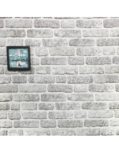 Pannelli Murali 3D con Design Mattoni Grigio Chiaro 11 pz EPS