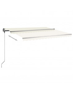 Tenda Sole Retrattile Manuale Autoportante 400x300 cm Crema 2