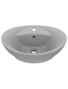 Lavabo con Troppopieno Ovale Turchese Grigio 58,5x39 cm Ceramica 2