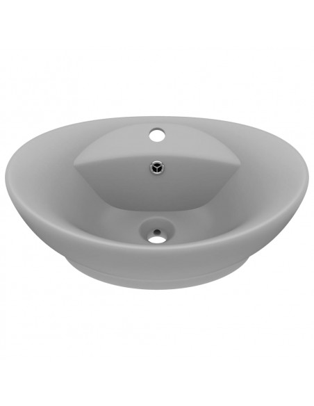 Lavabo con Troppopieno Ovale Turchese Grigio 58,5x39 cm Ceramica