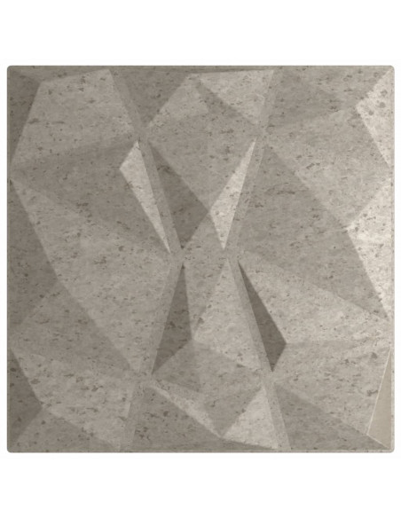 Pannelli Murali 48 pz Grigio Cemento 50x50cm XPS 12 m² Diamante