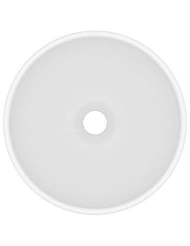 Lavandino Lusso Rotondo Bianco Opaco 32,5x14 cm in Ceramica