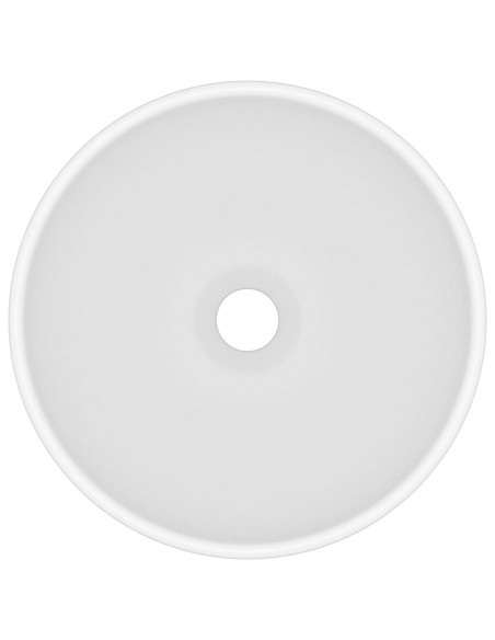 Lavandino Lusso Rotondo Bianco Opaco 32,5x14 cm in Ceramica