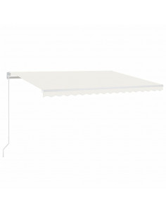 Tenda Automatica con Sensore Vento e LED 450x300 cm Crema 2